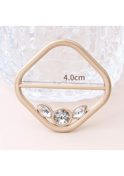 S5 Stili Moda Köşe Etek Bel Düğümlü Inci Düğme High-End Gömlek T-Shirt Ipek Eşarp Dekoratif Sabit Toka Aksesuarları (Yurt Dışından)