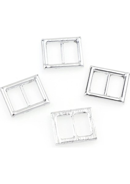 No.4 Tarzı 10 Adet Metal Altın Şerit Renk Kalp Yuvarlak Kavisli Üçlü Kaydırıcı Tokaları Ayarlayın Daha Geniş Stil Sırt Çantası Kayışı Dokuma Açık Çanta P (Yurt Dışından)