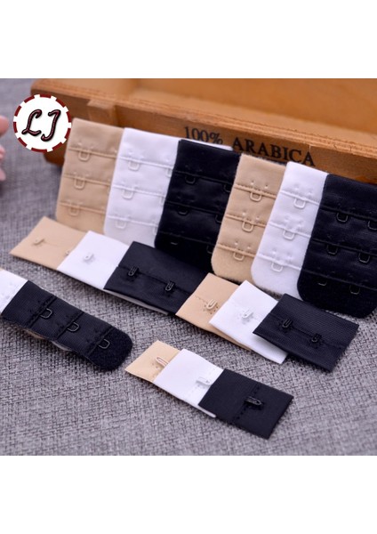 Haicheng Shop Siyah 001 Stili Çok Bayanlar Faydalı Sutyen Siyah Beyaz Uzatıcılar Askı Uzatma 2 Kanca 2 Satır Ayarlanabilir Kemer Tokası Düğmesi Aksesuarları Dıy (Yurt Dışından)