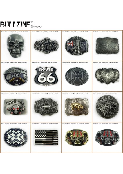 FP-03662 Stili Bullzine Çinko Alaşımı Retro Batı Ağır Kafatası Kıyıcı Çapraz Motorlu Kemer Tokası Route 66 Hog Abd Bayrağı Kartal Boğa Kemer Tokası (Yurt Dışından) fiyatları
