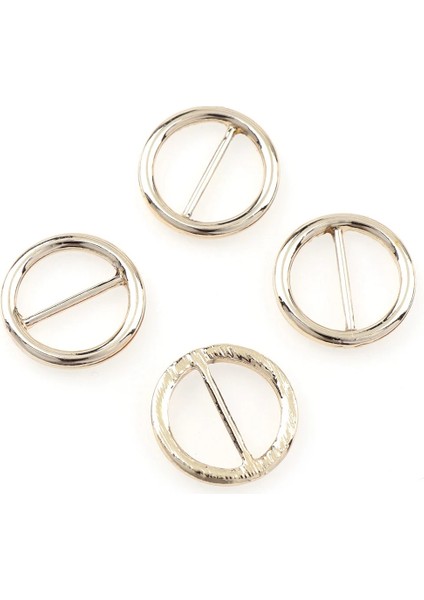 No.7 Tarzı 10 Adet Metal Altın Şerit Renk Kalp Yuvarlak Kavisli Üçlü Kaydırıcı Tokaları Ayarlayın Daha Geniş Stil Sırt Çantası Kayışı Dokuma Açık Çanta P (Yurt Dışından)