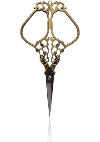 Bronz Tarzı Paslanmaz Çelik Vintage Terzi Ors Çiçek Dikiş Retro Nakış Ors Kısa Kumaş Kesici Iplik Makası (Yurt Dışından)
