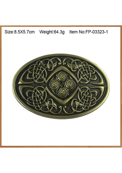 FP-03323-1 Stili Buckleclub Retro Çinko Alaşımı Batı Kelt Düğüm Kot Hediye Kovboy Kemer Tokası Fp Erkekler Için 4 cm Genişlik Döngü (Yurt Dışından)