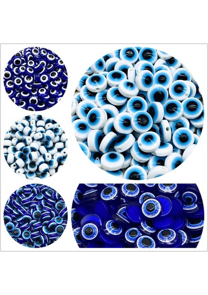 Oval Mavi Stil 10MM 30 Adet Reçine Nazar Boncuk Yuvarlak Oval Şekil Spacer Boncuk Takı Yapımı Için Dıy Charm Bilezik Kolye (Yurt Dışından) fiyatları