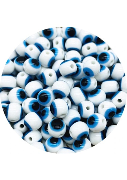 Oval Mavi Stil 10MM 30 Adet Reçine Nazar Boncuk Yuvarlak Oval Şekil Spacer Boncuk Takı Yapımı Için Dıy Charm Bilezik Kolye (Yurt Dışından) indirimleri