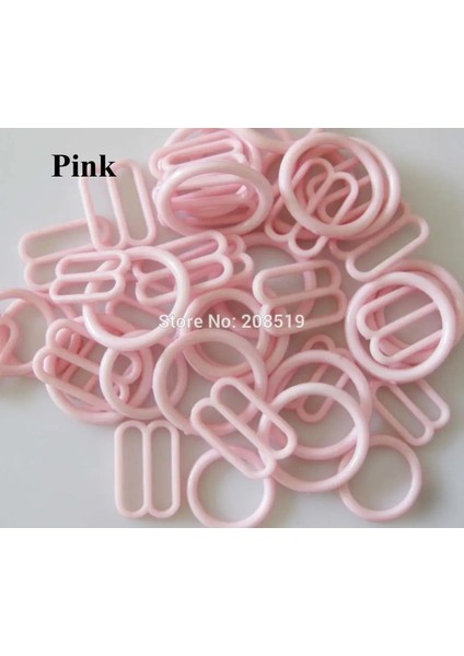 Gösteri Tarzı Olarak Pembe 15MM Kemer Sığdır Nbnlaf Sütyen Tokaları (O Ring + 8 Slider) Renkli Plastik Toka Düğmeleri Iç Giyim Aksesuarları (Yurt Dışından)