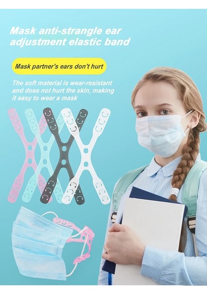 Siyah Stil Maske Kordon Tutucu Dört Dişli Ayarlanabilir Kaymaz Maske Kulak Mascarillas Uzatma Kancası Yüz Maskeleri Toka Tutucu Maske Kancaları (Yurt Dışından) modelleri
