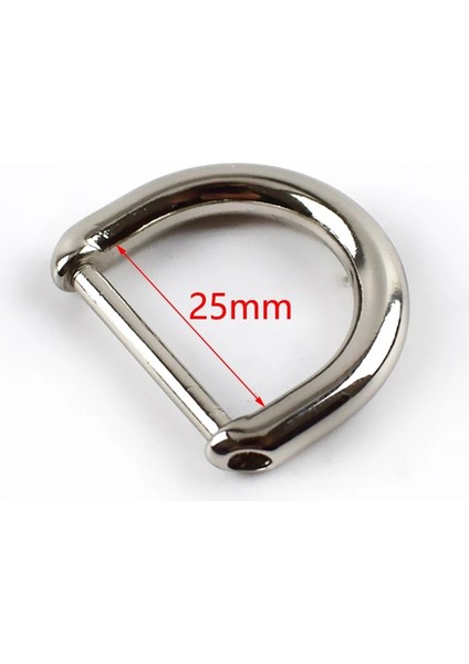 GÜMÜŞ-ID25MM Stili 5 Adet Meetee Idmm Metal D Halka Toka Çanta Halka Vida Asılı Kanca Değiştirin Dıy Bagaj Dekor Tokaları Donanım Parçaları (Yurt Dışından)