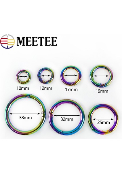 10 mm Tarzı Renkli-10 Adet mm Bahar Metal O Ring Toka Karabina Yapış Klip Anahtarlık Toka Dıy Elbise Çanta Aksesuarları (Yurt Dışından) fırsatları