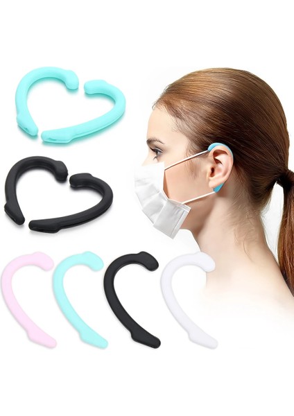 Pembe Stil Moda 1 Çift Yüz Maskesi Kulak Kancaları Ayarlanabilir Kaymaz Earmuffs Maskesi Kulak Koruma Sapları Uzatma Kancası Maskeleri Dıy Toka (Yurt Dışından) fiyatları