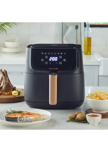 Aıf 2001 Dijital Çıkarılabilir Sepetli AirFryer Xl Siyah