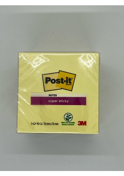 3m Post-It Super Sticky Not Kanarya Sarısı 90 Yaprak 76*76MM  6 Paket