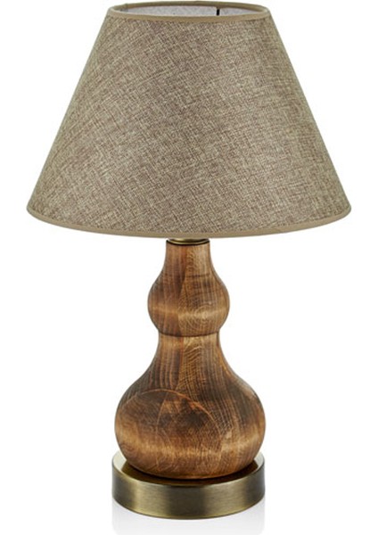Ahşap Chubby Model Abajur 48 cm