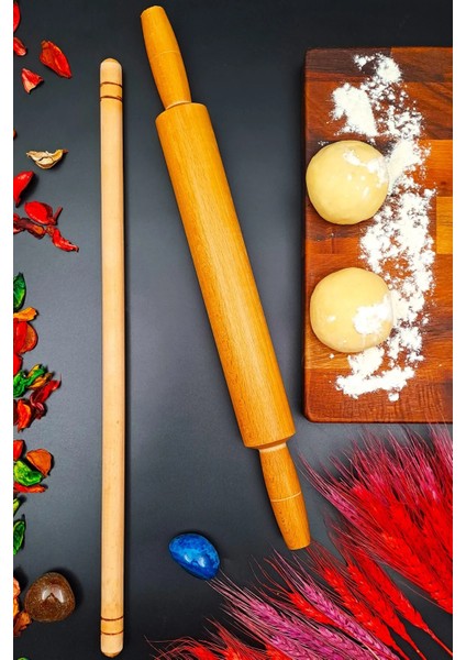 Ağaç Gürgen Merdane Oklava Seti Doğal Ahşap Gözleme Baklava 2 Li Hamur Seti Annelere Özel modelleri