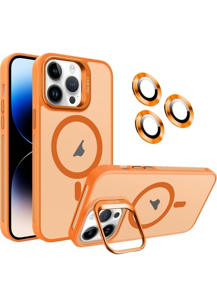 iPhone 13 Pro Max Kılıf Kamera Koruma Standı Magsafe Alp Kapak