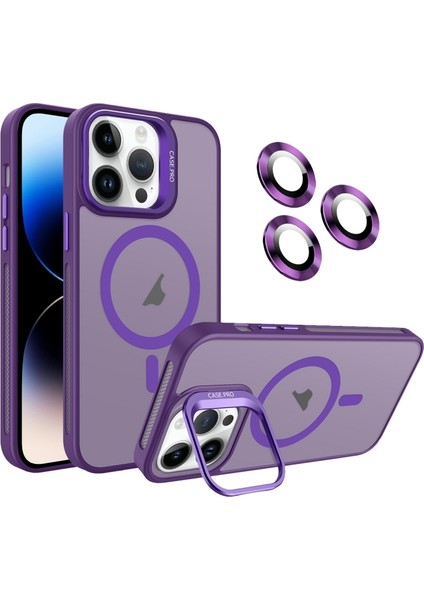 iPhone 13 Pro Max Kılıf Kamera Koruma Standı Magsafe Alp Kapak