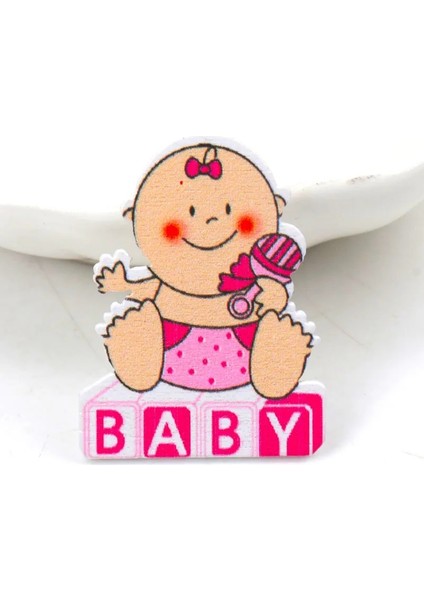 MZ244 Stili Mavi Bluepink Bebek Serisi Desen Scrapbooking Craft Dıy Ahşap El Yapımı Dikiş Için Ev Çocuk Doğum Günleri Parti Decoratiomm (Yurt Dışından)