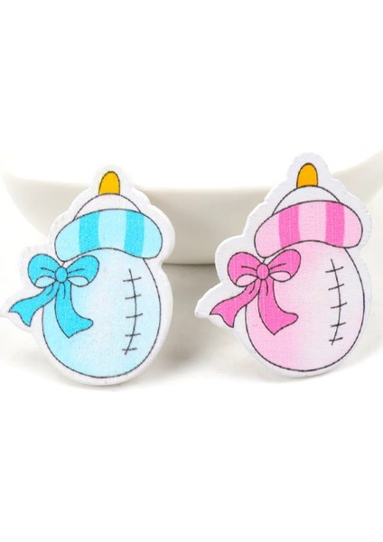 MT1559 Stili Pembe Bluepink Bebek Serisi Desen Scrapbooking Craft Dıy Ahşap El Yapımı Dikiş Için Ev Çocuk Doğum Günleri Parti Decoratiomm (Yurt Dışından) fırsatları