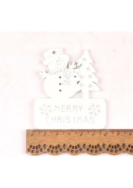 No.41 Tarzı Beyaz Dıy Ahşap Ristmas Ağacı Asılı Süsler Kolye Çocuklar Hediyeler Kar Tanesi Ağacı Noel Süsleri Decoratio (Yurt Dışından) indirimleri