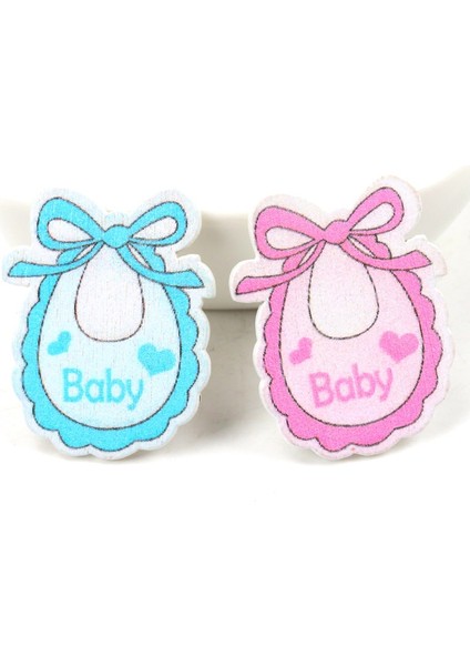 MT0376 Stili Karışım Bluepink Bebek Serisi Desen Scrapbooking Craft Dıy Ahşap El Yapımı Dikiş Için Ev Çocuk Doğum Günleri Parti Decoratiomm (Yurt Dışından) indirimleri
