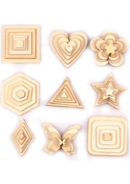 MT2132 Tarzı 15 mm Quareroundhexagon Pattern Mix Doğal Ahşap Scrapbooking Craft Malzemeleri Ahşap Diy Bezemeler El Sanatları Dekor (Yurt Dışından)