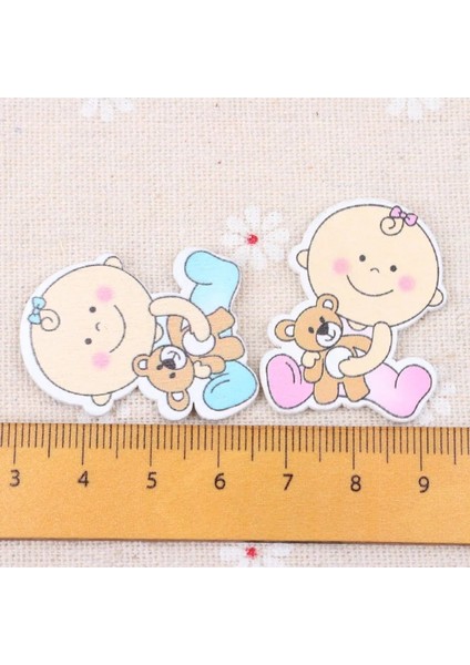 Mavi Stil Bluepink Bebek Ayı Desenli Scrapbooking Craft Bezeme El Yapımı Dikiş Ev Dekorasyonu Için 29XPCS (Yurt Dışından) fiyatları