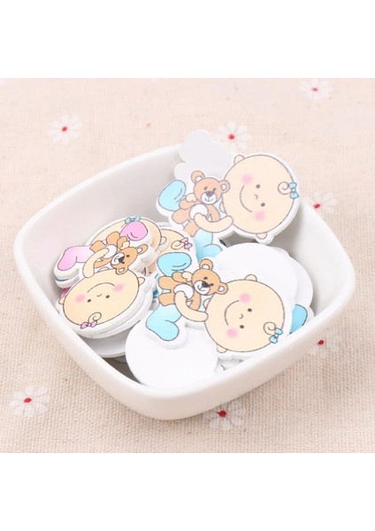 Mavi Stil Bluepink Bebek Ayı Desenli Scrapbooking Craft Bezeme El Yapımı Dikiş Ev Dekorasyonu Için 29XPCS (Yurt Dışından) modelleri