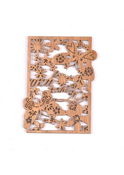 No.8 Stili Hollow Heartsquare Ahşap El Sanatları Scrapbooking Ahşap Dilimleri Dekor Için Süsler Dıy Sanatlar Ev Dekorasyon Bezeme (Yurt Dışından)