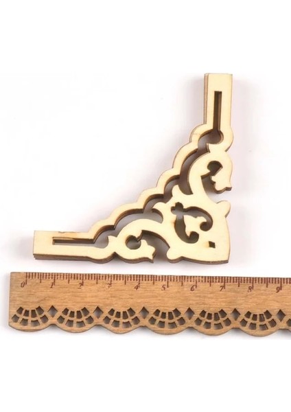 MT2150-5 Stili Ew Çiçek Pıtırtı Ahşap Kitap Köşe El Yapımı Scrapbooking Albümü Köşeler Dekoratif Diy Zanaat (Yurt Dışından)