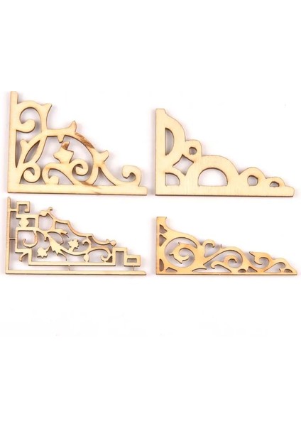 MT2150-5 Stili Ew Çiçek Pıtırtı Ahşap Kitap Köşe El Yapımı Scrapbooking Albümü Köşeler Dekoratif Diy Zanaat (Yurt Dışından)