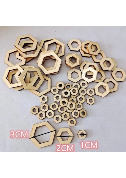 Bir Stil 1cm 2cm 3cm Karıştırma Ahşap Dilimleri Süsler Altıgen Kare Çiçek Şekli Ahşap Levhalar El Sanatları Dıy Dekorasyon (Yurt Dışından)