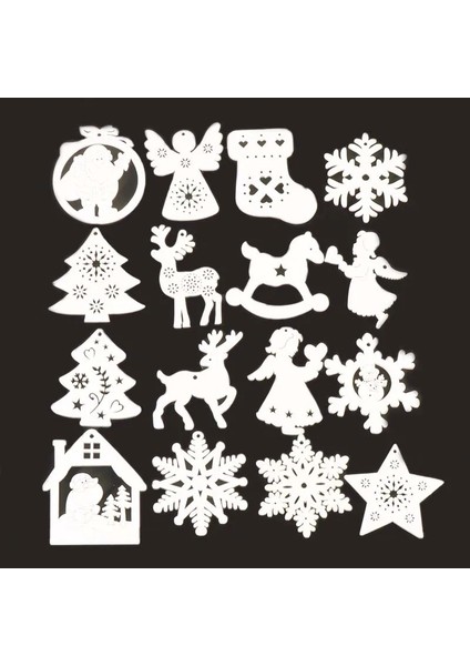 No.36 Tarzı Beyaz Kar Tanesi Ağacı Ahşap Dekorasyon Karalama Defteri Craft Için Dıy Ev Noel Ahşap Noel Ağacı Asılı Kolye Süsler Hediye (Yurt Dışından) fiyatları