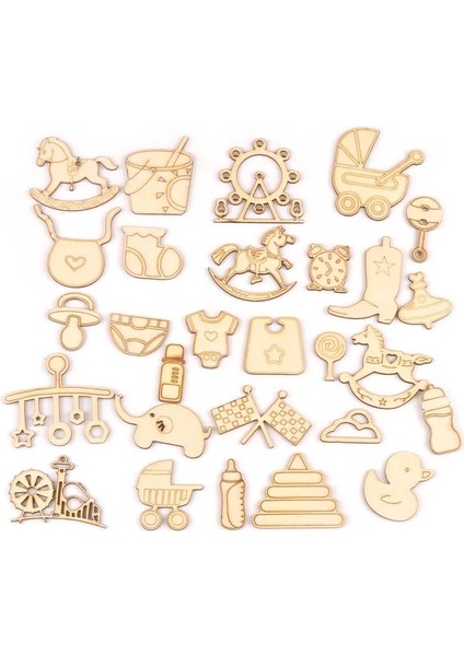 No.10 Tarzı Karışık Bebek Desen Ahşap Aksesuarlar Dıy El Sanatları El Yapımı Karalama Defteri Ev Dekorasyonu Ahşap Süsler (Yurt Dışından) modelleri