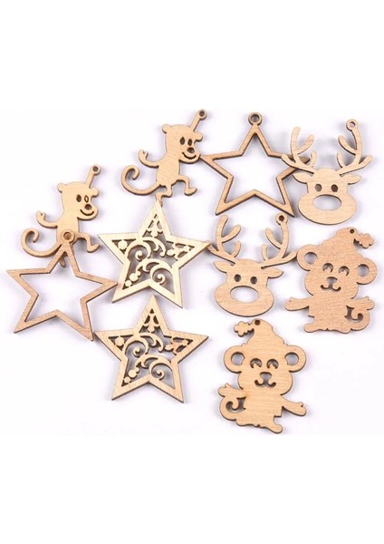 No.1 Tarzı Ristmas Reindeerstarmonkey Bitmemiş Ahşap Dıy El Sanatları Ahşap Süsler Ev Dekorasyon El Yapımı Scrapbooking Sanat (Yurt Dışından)