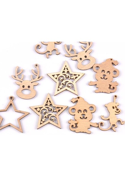 No.1 Tarzı Ristmas Reindeerstarmonkey Bitmemiş Ahşap Dıy El Sanatları Ahşap Süsler Ev Dekorasyon El Yapımı Scrapbooking Sanat (Yurt Dışından)