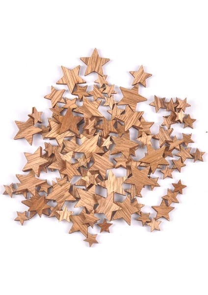 Kalp Tarzı Ahşap Mini Vintage Heartstar Şekli Düğün Masa Dağılım Dekor Bitmemiş Ahşap Scrapbooking El Sanatları Süsler (Yurt Dışından)