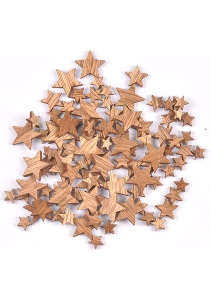 Kalp Tarzı Ahşap Mini Vintage Heartstar Şekli Düğün Masa Dağılım Dekor Bitmemiş Ahşap Scrapbooking El Sanatları Süsler (Yurt Dışından)