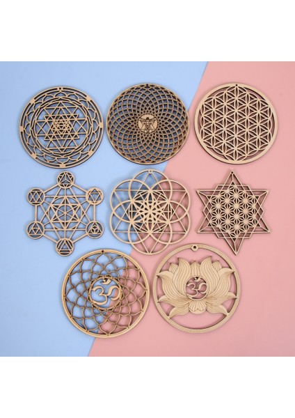 Stil 6 Stili 14CM 14CM.5CM Ahşap Duvar Işareti Yaşam Çiçeği Şekli Lazer Kesim Ahşap El Yapımı Bardak El Sanatları Kutsal Geometri Süsleme Yapma (Yurt Dışından) indirimleri