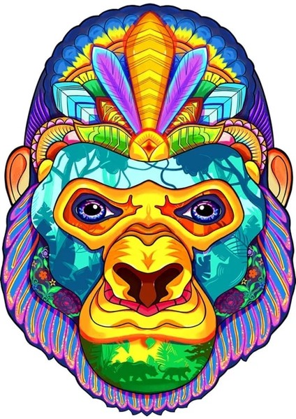 Maske Stili S Beden Eşsiz Ahşap Yapbozlar Tiger Dinozor Ahşap Yapboz Yetişkinler Çocuklar Için Yapboz Eğitici Oyunlar Yapboz Oyuncaklar Orijinal Kutusu ile Hediyeler (Yurt Dışından)