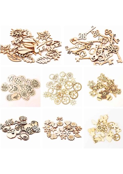 27. 15-20MM 50 Adet Stil Ahşap Hayvan Yaprakları Boyama Scrapbooking Bezemeler Zanaat El Yapımı Ev Dekorasyon Aksesuarları Dıy (Yurt Dışından) fiyatları