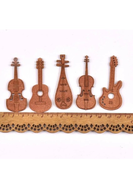 No.3 Tarzı Guitarviolin Ahşap El Sanatları Dilimleri Dıy Scrapbookings Aksesuarları Ahşap Süsleme El Yapımı Ev Dekorasyonu 20X (Yurt Dışından) fırsatları