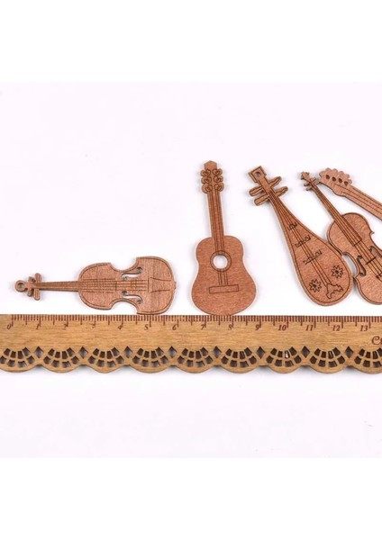 No.3 Tarzı Guitarviolin Ahşap El Sanatları Dilimleri Dıy Scrapbookings Aksesuarları Ahşap Süsleme El Yapımı Ev Dekorasyonu 20X (Yurt Dışından) indirimleri