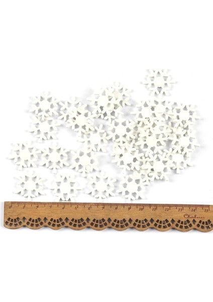 25MM 50 Adet Stil 20MM Mix Ahşap Beyaz Kar Taneleri Noel Süsleri Noel Kolye Diy Scrapbooking Craft Yeni Yıl Ev Dekorasyonu (Yurt Dışından)