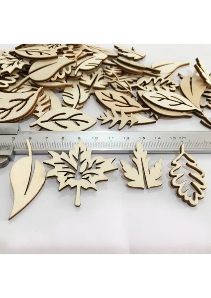 Bitmemiş Ahşap Yapraklar Şekiller Süslemeler Süsler Ahşap Parçalar Scrapbooking Kart Yapımı Için Kesikler Işaret Yapımı (Yurt Dışından)