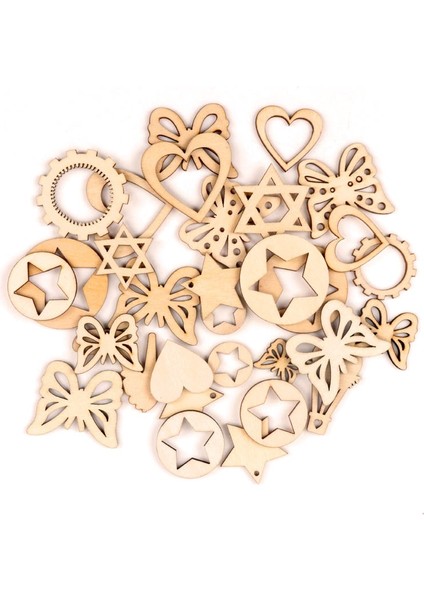 No.12 Tarzı 35 Adet mm Ahşap Hayvan Bitki Kek Şekli El Yapımı Ev Dekorasyon Zanaat Asılı Süsleme Aksesuar Boyama Scrapbooking Dıy MZ281 (Yurt Dışından)