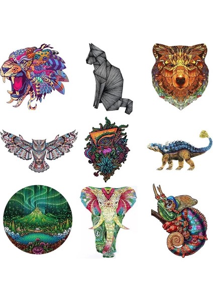 Mandala Stili M Beden Benzersiz Hayvanlar Ahşap Yapboz Yetişkinler Için Çocuklar Ahşap Yapboz Eğitici Oyuncaklar Hediyeler Ahşap Dıy El Sanatları Baykuş Balık Yapboz Oyunları (Yurt Dışından)