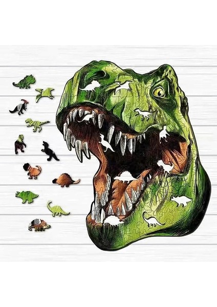 Dinozor Tarzı A4 Ahşap Kutu Sadece Svıp Hamdia Için Ahşap Puzzle (Yurt Dışından)