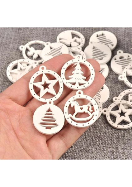 25MM 50 Adet Stil Karışık Ahşap Beyaz Noel Kar Tanesi Scrapbooking El Sanatları Dıy El Yapımı Aksesuarlar Ev Dekorasyonu Için Ağaç Süsleme (Yurt Dışından) modelleri