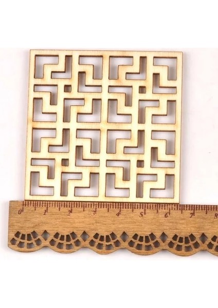 MT1933-1 Stili Mix Roundsquare Desen Bitmemiş Ahşap Dekorasyon Dıy El Sanatları Karalama Defteri Ev El Yapımı Ahşap Embellishmentack (Yurt Dışından)