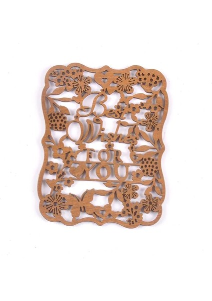 No.3 Tarzı Hollow Heartsquare Ahşap El Sanatları Scrapbooking Ahşap Dilimleri Dekor Için Süsler Dıy Sanatlar Ev Dekorasyon Bezeme (Yurt Dışından)